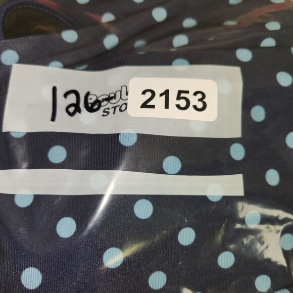 Danify Womens 48 US 16 Navy Blue Polka Dot Swim Dress With Adjustable Straps 215 - Picture 8 of 8